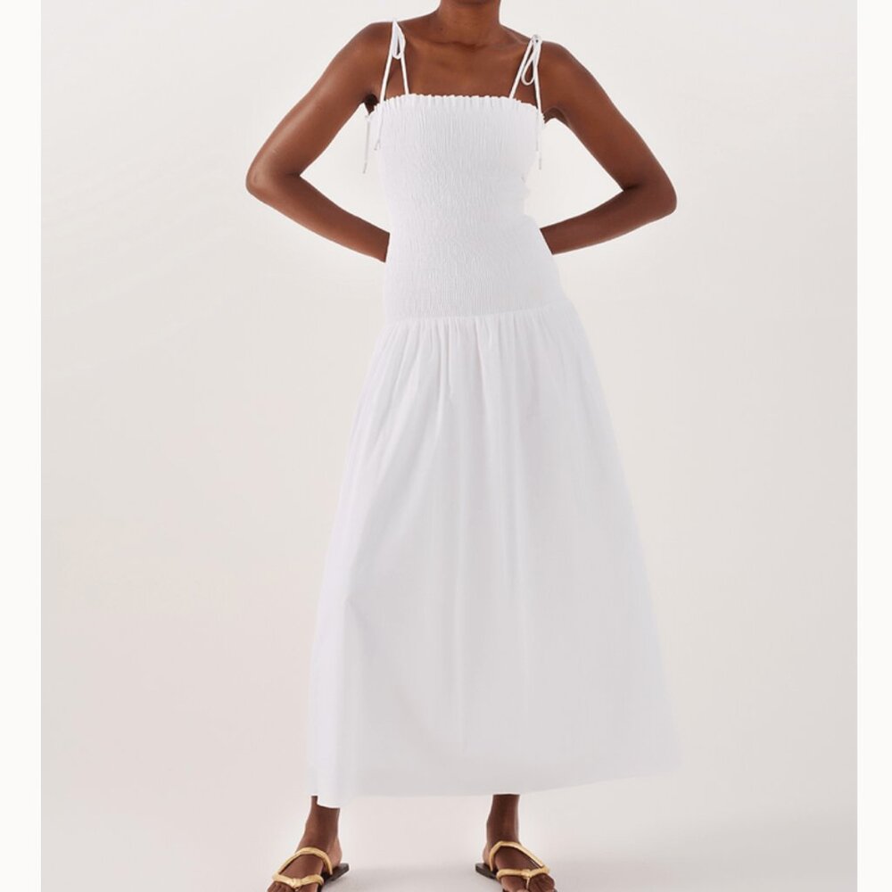 NWT. DRESS TO Cotton Cropped Lastex Dress